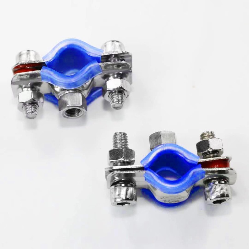 WYSIWYKA 2PCS 304 Stainless Steel Wall Ceiling Mount Pipe Supports,