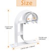 TOKPLNU Ceiling Curtain Rod Bracket, Ceiling Curtain Rod Hooks White
