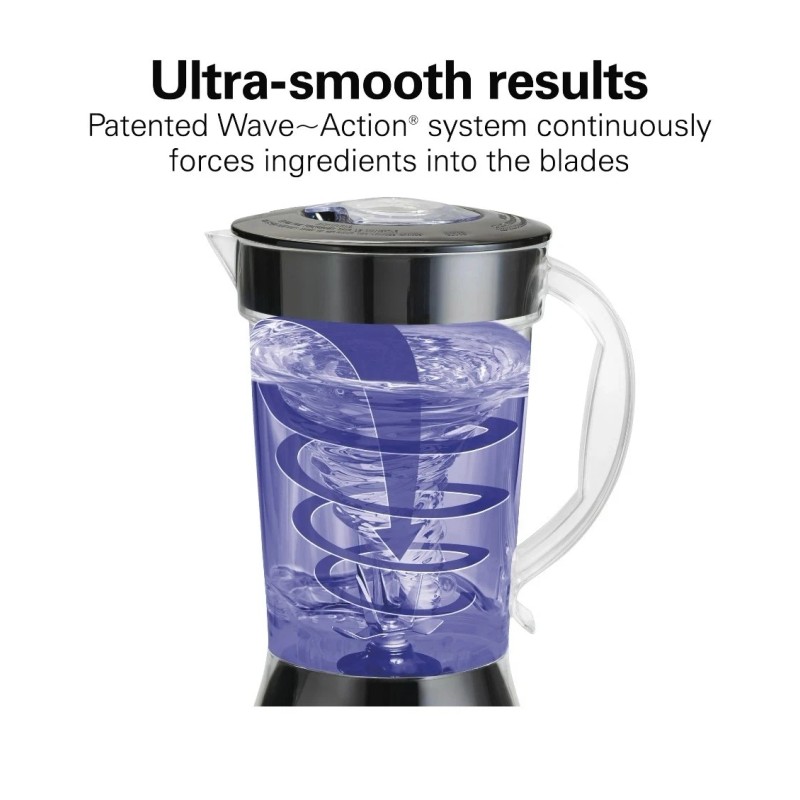 Hamilton Beach Smoothie Blender, 48 oz. Jar, Stainless Steel Blade,