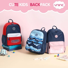 VNINE Kids Backpack for Girls Boys Preschool School Bookbags Toddler Little Bags Travel Daypack Lightweight Elementary Backpack Waterproof Backpack Pink