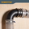 POWERTEC 70360 4" Dust Collection Hose 90 Degree Elbow Connector
