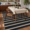 Lahome Striped Easy Jute Area Rug 6x9, Outdoor Patio Rug