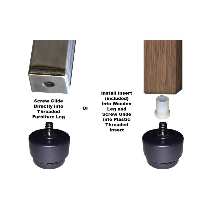 Shepherd Hardware 16-Pack Self-Leveling Table Glides - 1/4" Threaded Stem