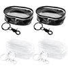Framendino, 4 Pack Clear Makeup Bag Mini for Women Keychain