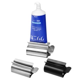 Ambiante Tube Squeezer, Tube Holder, Toothpaste Holder, Ointment Squeezer, Stainless Steel, Rust Resistant, Tube Squeezer, Easy to Operate (Silver, 1 piece)