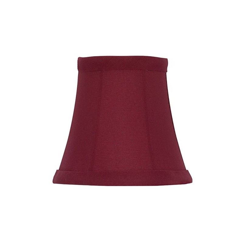 Upgradelights Red Silk 5 Inch Empire Clip on Chandelier Lampshade