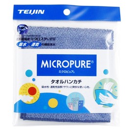 TEIJIN テイジン タオルハンカチ ミクロピュア ダークブルー