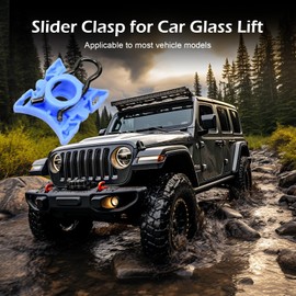 Polcatay 4 PCS Window Regulators Slider Clip, Side Window Glass Adjustment Slider Buckle, 0.42" Aperture Plastic Modifications, for Most Cars Repair Accessories (Blue)