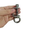 4Pcs Stainless C Clamp with Ring;Heavy Duty Hanging J Hook/pipe