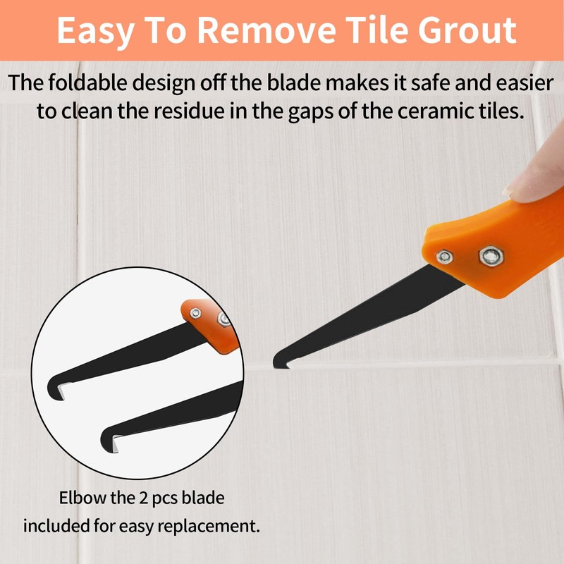 12 Pcs Pro Grout Scraping Rake Tool, Tile Grout Hand