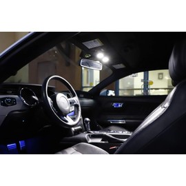 iJDMTOY 10pc 5-SMD-5050 168 194 2825 W5W Replacement Bulbs Compatible With Car Interior Map/Dome Lights, License Plate Lights, Parking Lights, Xenon White