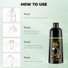 KAISASA Champú para teñir el cabello negro 3 en 1