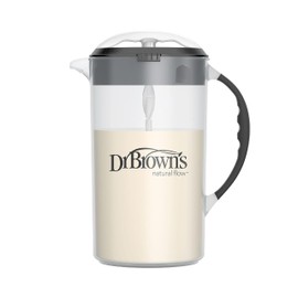 Dr. Brown's Baby Formula Mixing Pitcher with Adjustable Stopper, Locking Lid & No Drip Spout, Black, BPA Free, 36oz, 1 Pack
