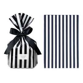 We Moment Black Stripe Clear Cello Bags Candy plastic favor cellophane treat Bags,Pack of 50