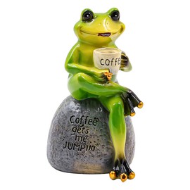 NUZAMAS Frog Statue Ornament, Frog Figurine Innovative Frogs Garden Ornament, Miniature Frog Figurines Crafts For Home Table Office Living Room Desktop
