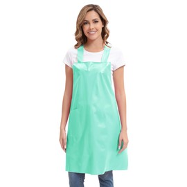 Nanxson Unisex TPU wasserdichte Schürze Leichte Dünn Schürze Arbeitsschürze mit H Schultergurt für Kochen Garten Grill