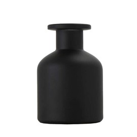 1PCS 150ml/5oz Empty Refillable Glass Diffuser Bottle Diffuser Jars Aromatherapy Storage Container Fragrance Accessories Use for DIY Replacement Reed Diffuser Sticks Crafts Decor (Black)