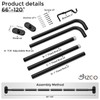 JRZOO Wrap Around Curtain Rods Black, Blackout Heavy Duty Curtain