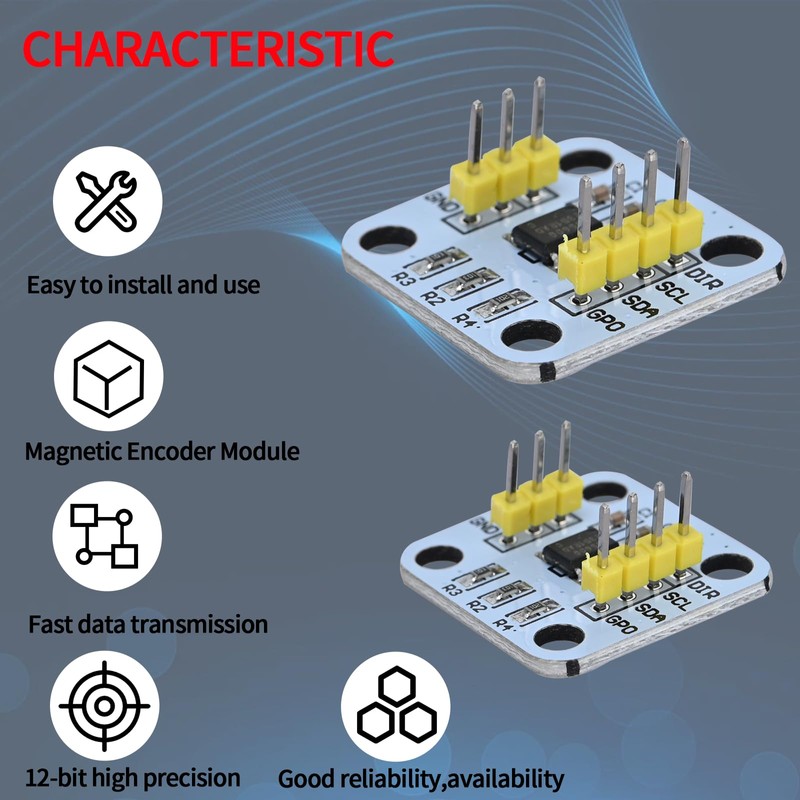 Podazz 5pcs AS5600 Magnetic Encoder 12bit 3.3V High Precision Magnetic