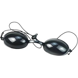 Trifletopia 1 Pair Tanning Goggles - UV IPL LED Eye Protection - Safety Glasses for Sunbed Infrared Light Therapy - Reusable Eyewear for Beauty Clinic & Sunbathing (Black)