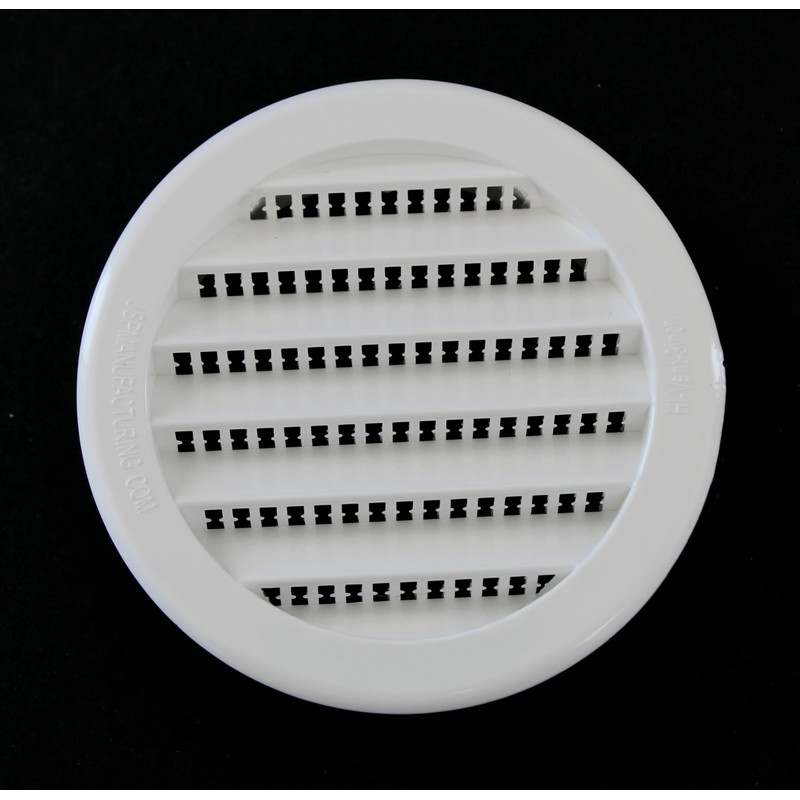 3" Round Plastic Louver Soffit Air Vent Reptile Screen Grille