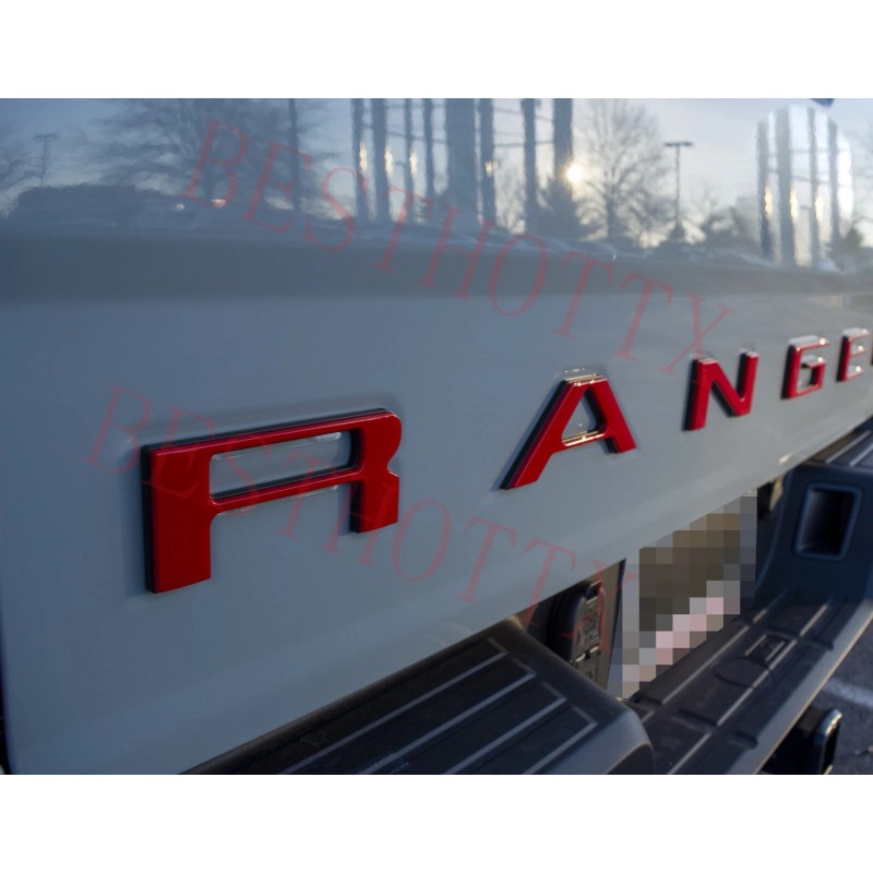 auto pro Red Black Double Layer Tailgate Insert Letters fits