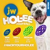 JW Pet Hol-ee Football Dog Toy Puzzle Ball, Natural Rubber,