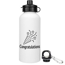 Azeeda 600ml 'Congratulations Party Popper' Reusable Water/Drinks Bottle (WT00087804)