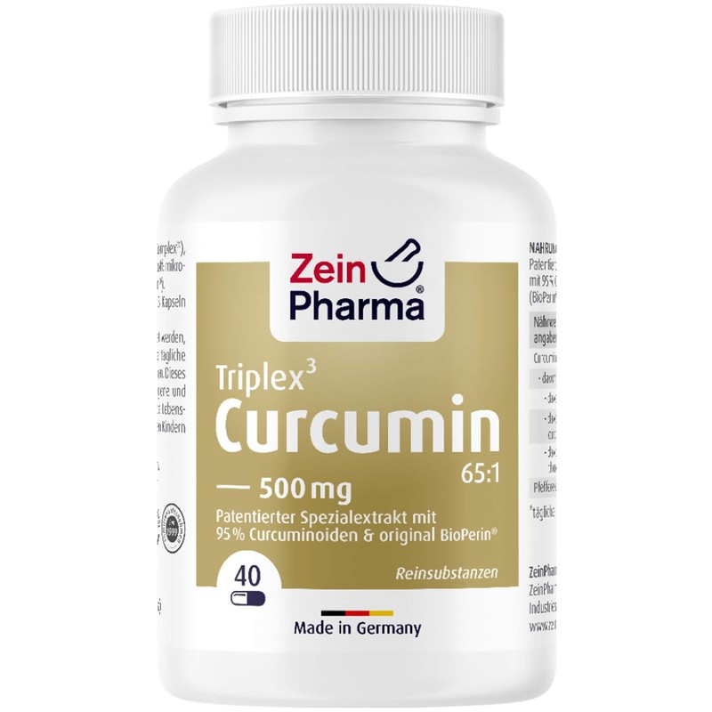 Curcumin Triplex3 500 mg/Cap.95% Curcumin + BioPerin Pack of 40