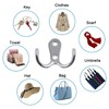 Bolatus Pack of 12 Coat Hooks, Double Wall Hooks, Retro