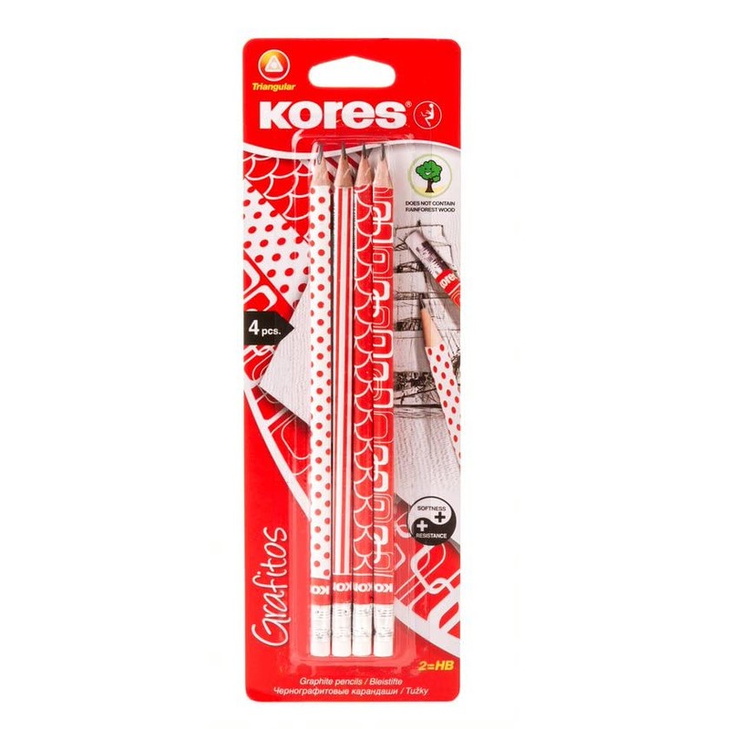 Kores - Pencils Set - Pastel Coated - Grafitos Pencils,