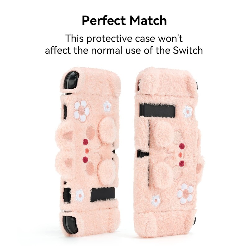 GeekShare Cute Plush Protective Case Cover Compatible with Standard Switch