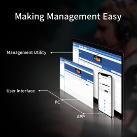 STEAMEMO 8 Port Gigabit Switch, Easy Smart Managed Ethernet Switch, Desktop or Wall Mount, Vlan, Ethernet Splitter, Network Hub, Sturdy Metal