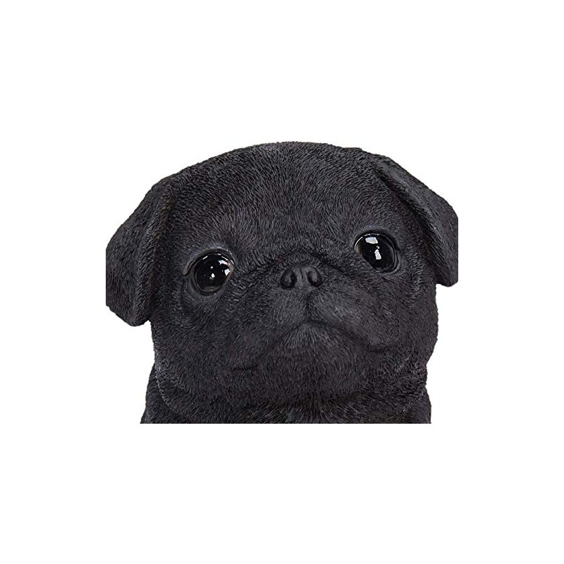 Vivid Arts Pet Pals Black Pug Puppy | Resin Home