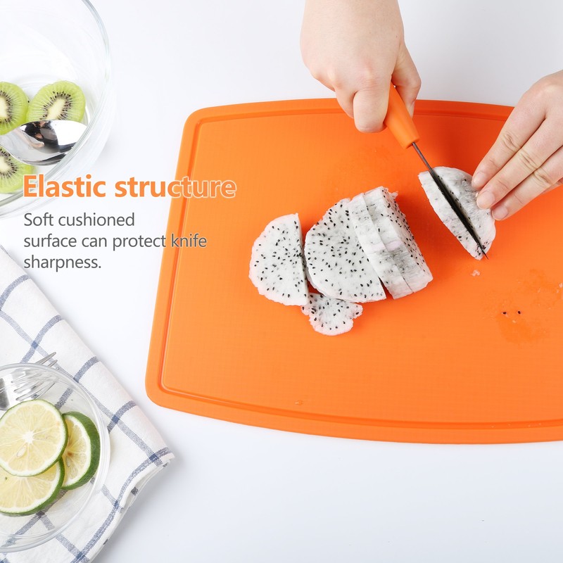 Liflicon Thick Cutting Boards for Kitchen Silicone Chopping Board Set
