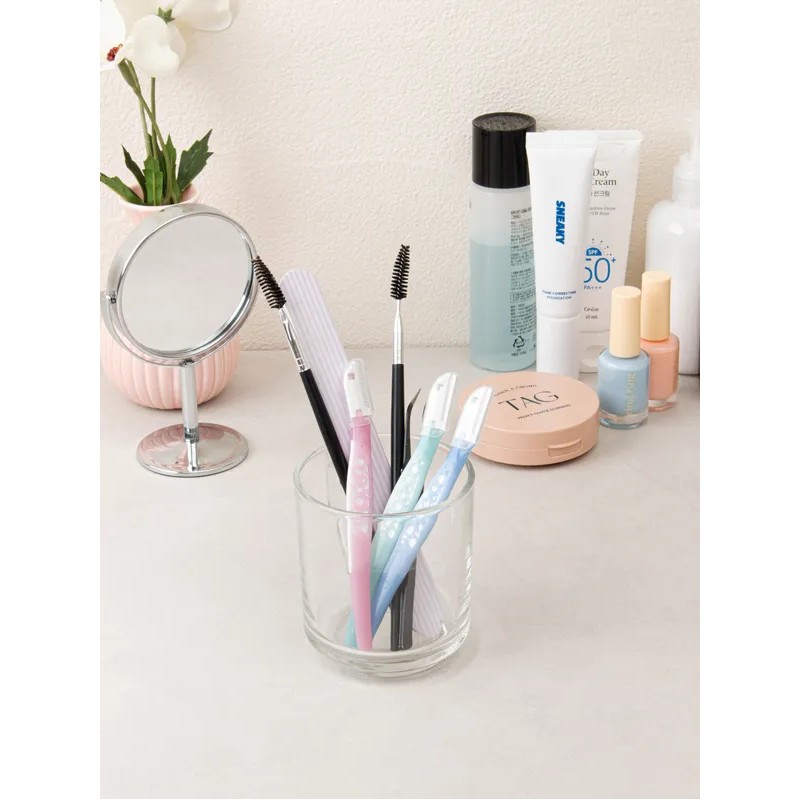 DAISO Kaijirushi Women's CAN Eyebrow Razor 3-Pack