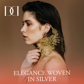 MINDDHA Overlapping Rings for Women - Designer Criss Cross Rings - 925 Sterling Silver Wide Band Ring, Criss Cross Silver Rings for Women - Made in Israel Jewelry, 12mm Width - Size 10