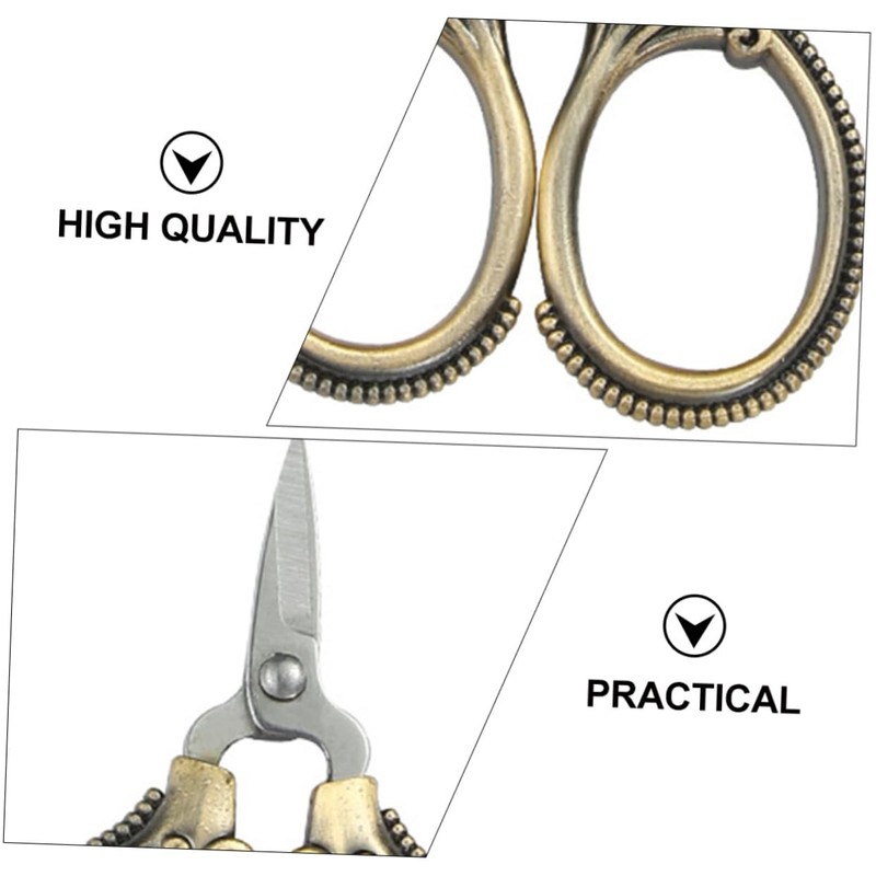 COHEALI Quality Embroidery Scissors Metal Trimmer Thread Trimming Tool Mini