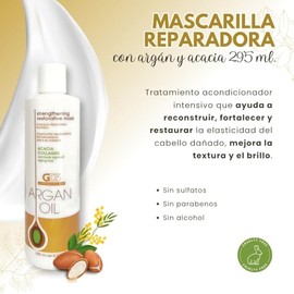 Mascarilla Reparadora con Aceite de Argán y Acacia colágeno GD3 295 ml