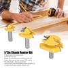 3PCS 1/2in Shank Router Bit 45 Degree Glue Joint Lock