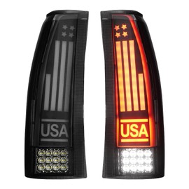 LED Tail Lights Fit for 88-99 Chevy GMC C/K 1500 2500 3500, C/K 1500 2500 Suburban 92-99, for Silverado 94-98, for Blazer 92-94, for Tahoe 95-99, for GMC Yukon 92-00, for Escalade 99-00, Smoke Lens