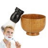 Shave Brush and Bowl,Comfortable Handle Men Shaving Brush | Reusable