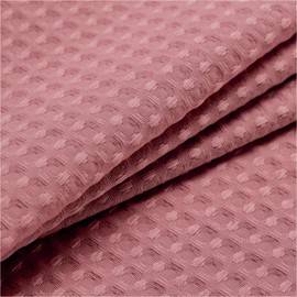 Barossa Design Waffle Weave Shower Curtain Hotel Luxury Spa, 230 GSM Heavy Duty Fabric, Water Repellent, Pale Mauve, 71"x72"