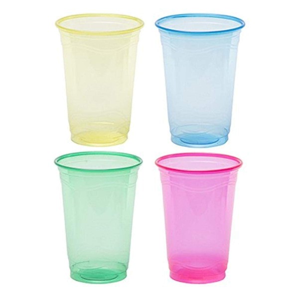 Colors 16oz Plastic Cups, Multicolor, 60 count