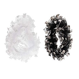 Zac's Alter Ego Set of 2 Soft Chiffon Ruffle Hair Scrunchies with Butterflies