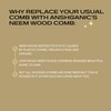 ANSHGANIC Neem Wood Comb | Soaked in 17 Herbs Neem