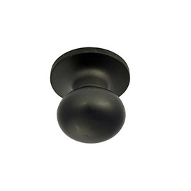 Better Home Products Noe Valley Passage Door Knob | Round Ball Bathroom Bedroom Door Knobs, Keyless Interior Door Hardware - Matte Black