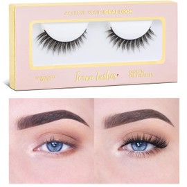 Icona Lashes Premium Quality False Eyelashes | Make Him Miss Me | Wispy & Flirty | Natural Look and Feel | Reusable | 100% Handmade & Cruelty-Free