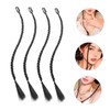 FRCOLOR 4 Pieces Braided Wig Clips Curly Hair Ponytail Braided