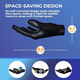 TenaLucy Ball Holder Wall, Ball Holder Hand Ultra Safe Stable Ball Holder Wall Hand Basketball Holder Wall Hand Ball Holder Wall Mount for Balls (Black)